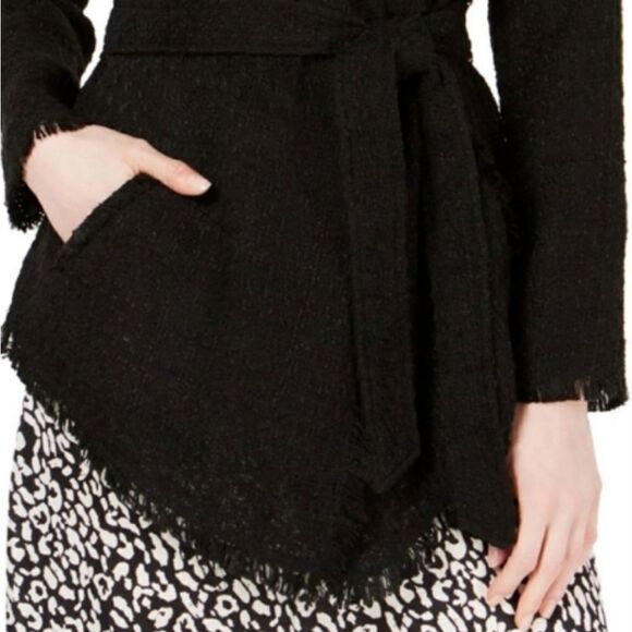 Stella Ginger Lace Boucle Wrap Jacket Black - Picture 4 of 6